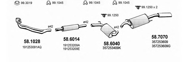 ASSO ART2528 Exhaust System